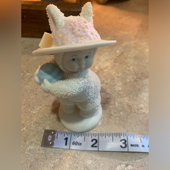 DEPT. 56-SNOWBUNNIES BONNETS & BOWS 4 1/4" Easter Egg - Picture 7 of 8